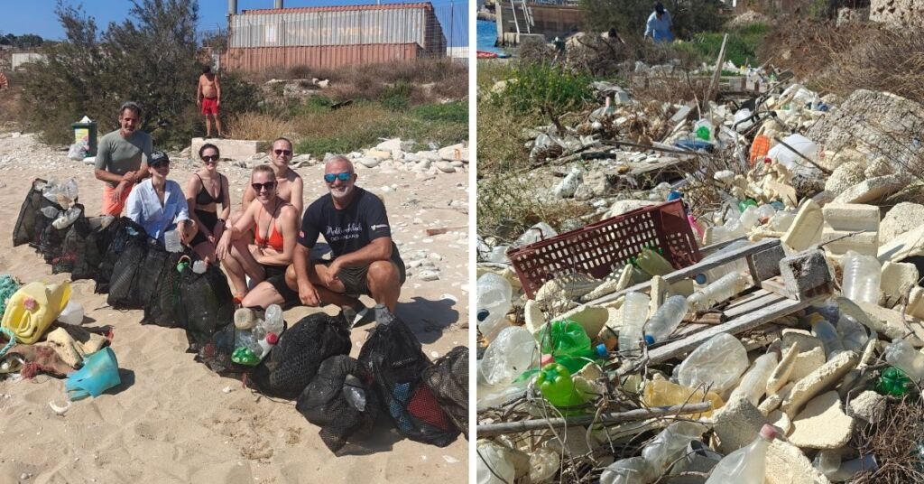 Malta'nın Güney Kıyısında 900'den Fazla Plastik Şişe Temizlendi
