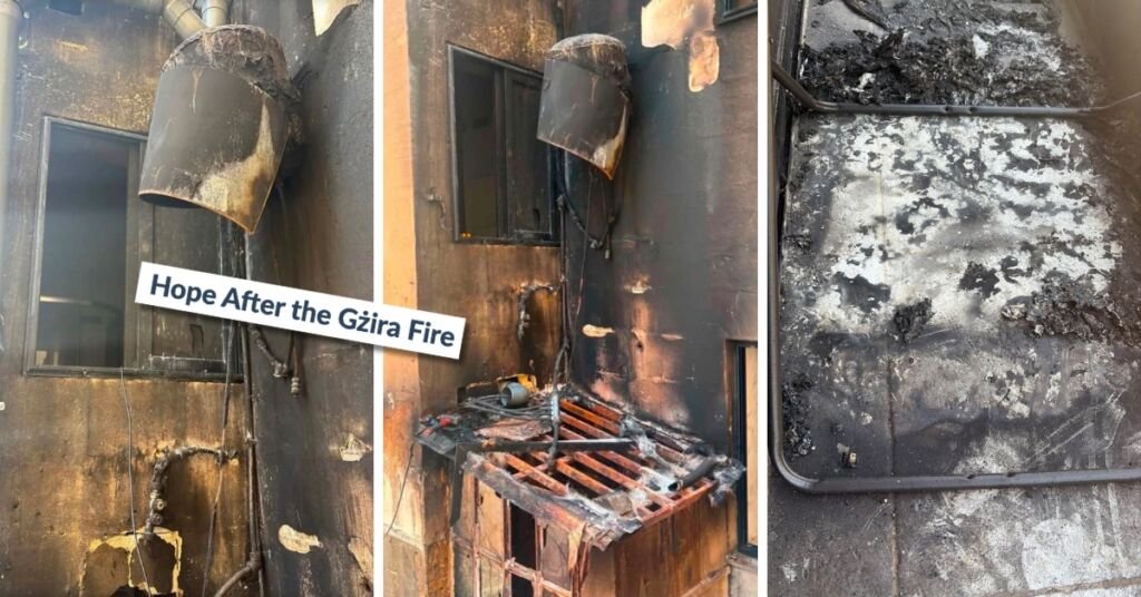 Gżira Yangınında Evini Kaybeden Aile İçin Bağış Kampanyası Başlatıldı