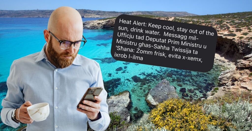 Malta'da Vatandaşlara Hükümetten Sıcak Hava Uyarısı SMS'i Geldi