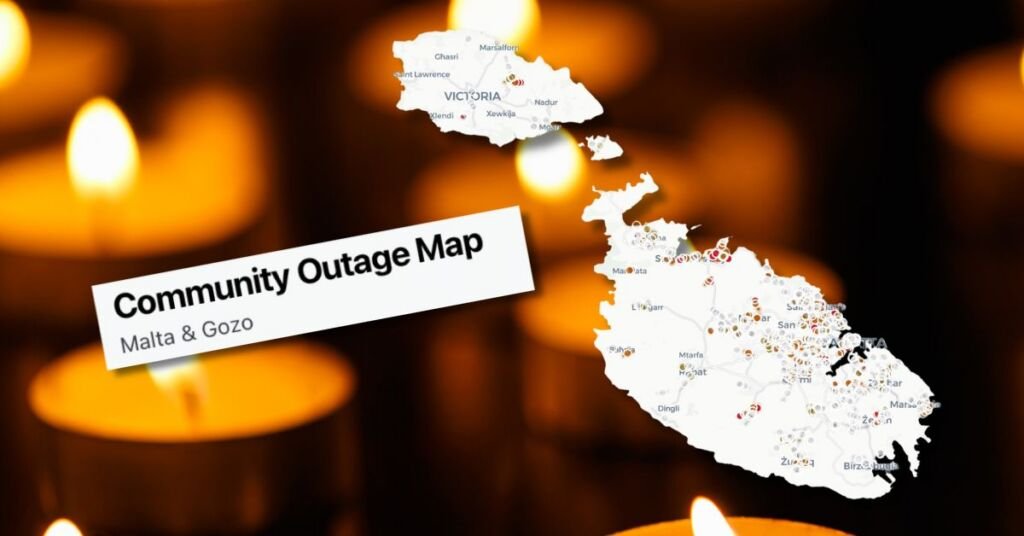 Malta ve Gozo'da Elektrik Kesintilerini Anlık Takip Eden Topluluk Haritası: Dawl