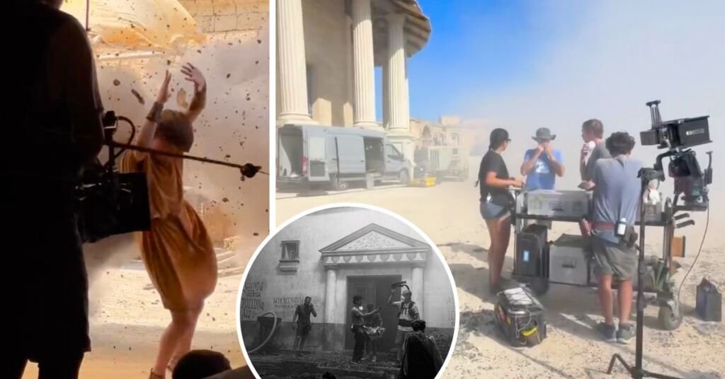 Malta'da Çekilen Pompeii Dizisinin Set Görüntüleri Yayınlandı: Patlamalar ve Toz Bulutları Karelerde