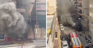 Gżira'da Nalbur Dükkanında Yangın: İtfaiye Ekipleri Alevlerle Mücadele Ediyor