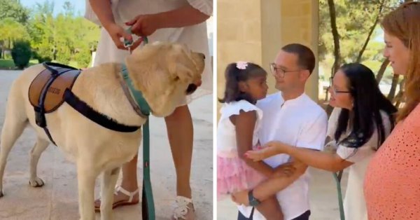 Alicia Bugeja Said, Küçük Ella ve Sadık Hizmet Köpeği Sam ile Görüştü