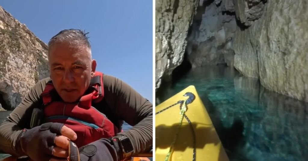 Malta'nın Gizli Deniz Mağarasında Kano Yolculuğu: Büyüleyici Görüntüler