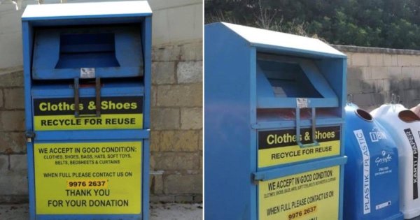 Malta'da tekstil geri dönüşüm kutularının üçte biri kaldırıldı