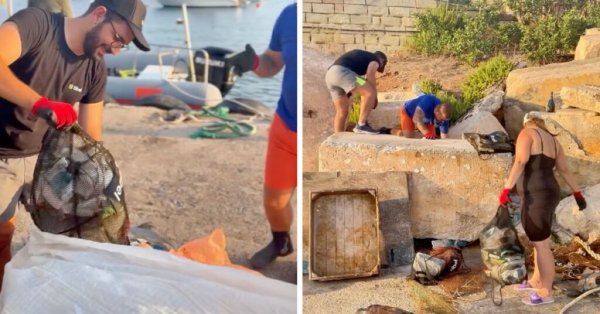 Żibel Malta Gönüllüleri Mekanik Arızaya Rağmen Temizlik Çabalarını Sürdürüyor
