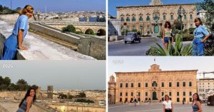 Çift, Büyükanne ve Büyükdedelerinin Malta Tatil Fotoğraflarını 47 Yıl Sonra Yeniden Canlandırıyor