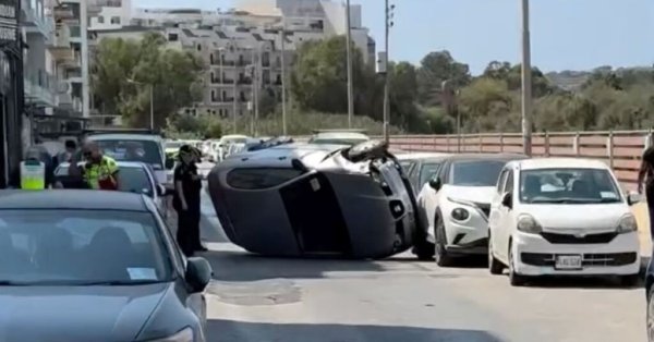 Marsaskala'da Araba Devrildi, Yaralanma Rapor Edilmedi