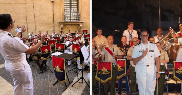 ABD Donanması ve Malta Silahlı Kuvvetleri bando ekipleri Valletta'da buluştu