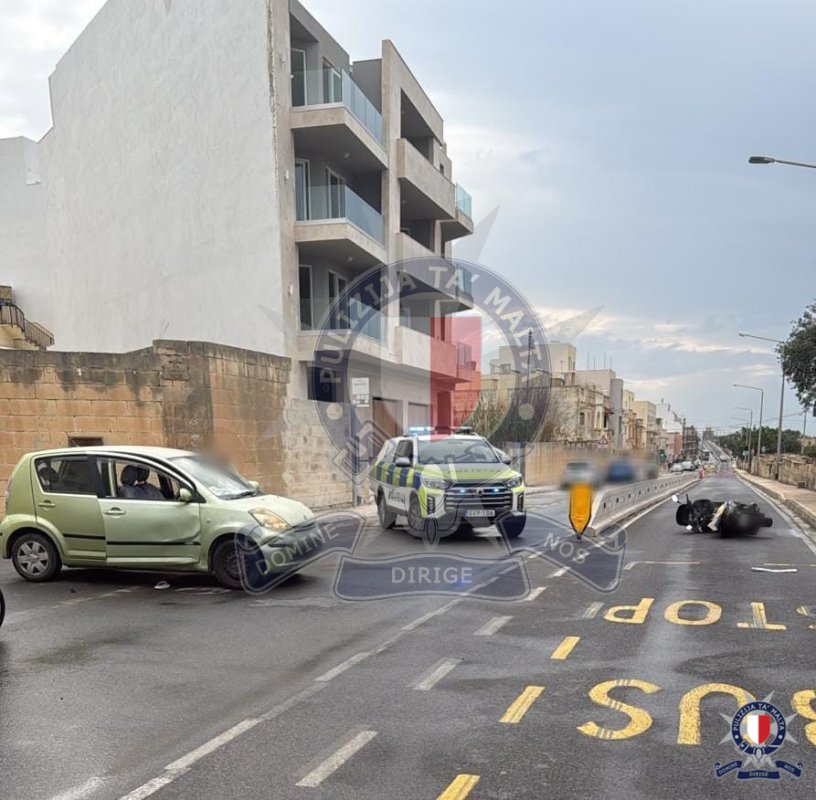 Żejtun'da motosiklet kazasında sürücü ağır yaralandı