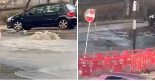 Marsa'da şiddetli yağışın ardından kanalizasyon taşması