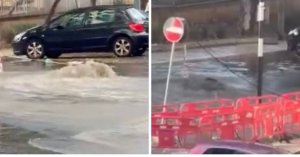 Marsa'da şiddetli yağışın ardından kanalizasyon taşması