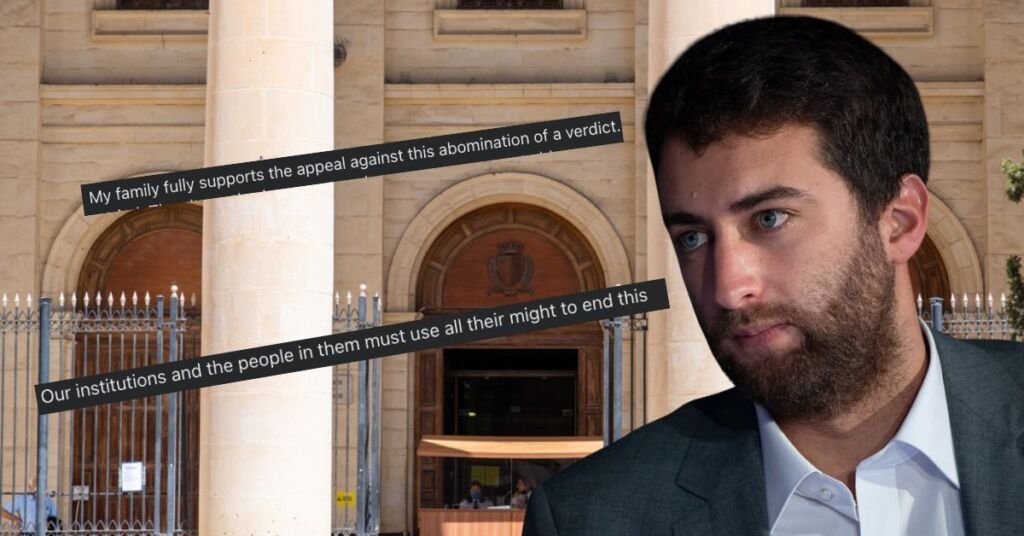 Matthew Caruana Galizia ailesinin Yorgen Fenech beraatına karşı itirazı tamamen desteklediğini söyledi