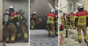 Santa Venera'da yangın: itfaiye garaj kapısını keserek müdahale etti