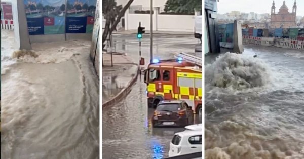 Sel basan yollar ve itfaiye araçları - bu sabahki eylül yağmuru görüntüleri