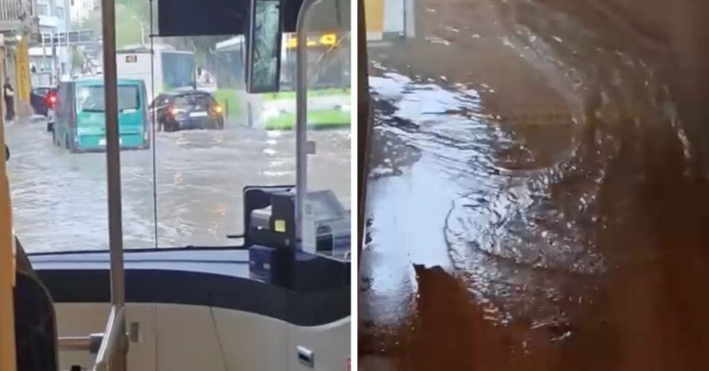 Sel suyu Msida-Birkirkara yolculuğunda otobüse sızdı