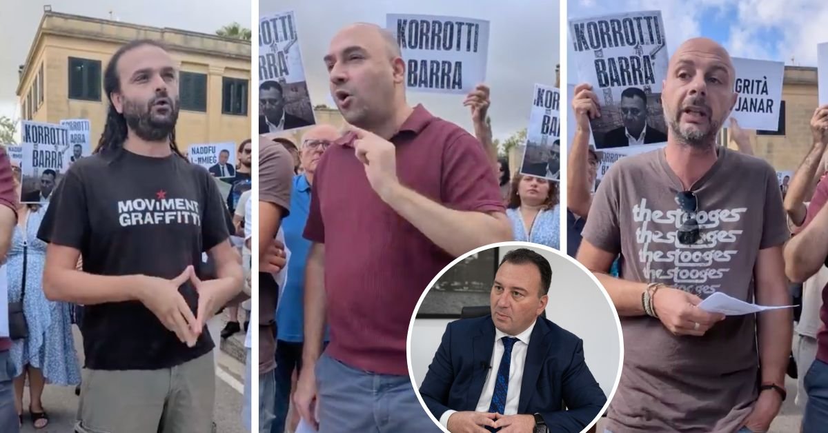 ‘Black On White’ – 11 kuruluş PA’nın Floriana’daki ofisi önünde bir araya gelerek CEO Buttigieg’in istifasını talep etti