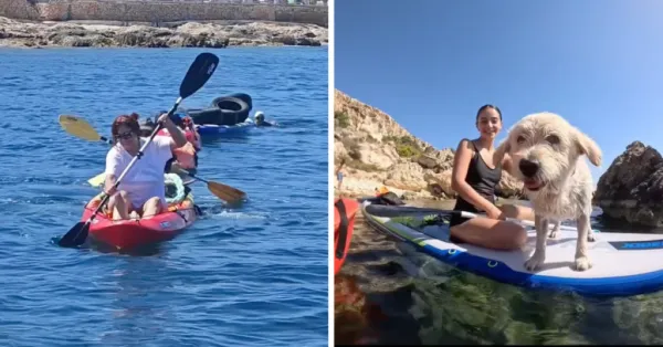 Malta Sahillerinde Kayakla Temizlik: Sekiz Lastik ve Yığınla Çöp Denizden Çıkarıldı
