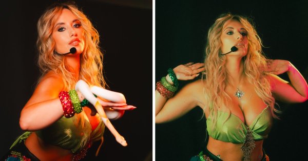 Love Island Malta sunucusu Giselle, Cadılar Bayramı'nda Britney Spears'ın yılan performansını canlandırdı