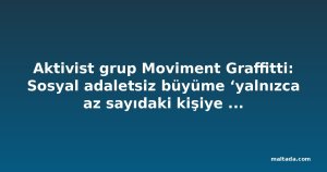 Aktivist grup Moviment Graffitti: Sosyal adaletsiz büyüme ‘yalnızca az sayıdaki kişiye yarıyor’