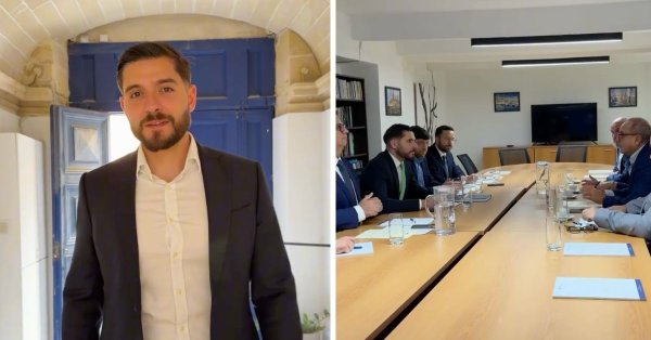 Milliyetçi Parti lideri Alex Borg, Valletta'daki yeni ofiste ilk toplantısını yaptı