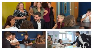 Ulusal Parti lideri Alex Borg, Gozo'daki Sir M. A. Refalo Sixth Form'daki öğrenci ve eğitimcileri ziyaret etti