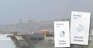 Malta'da hafta sonu yağışlı: cumartesi itibarıyla sağanak bekleniyor