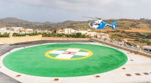 Gozo Genel Hastanesi'nin 800 bin euroluk helikopter pisti açıldı