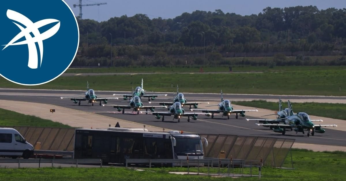 Suudi hava kuvvetleri akrobasi ekibi Saudi Hawks Malta'da sürpriz durak yaptı