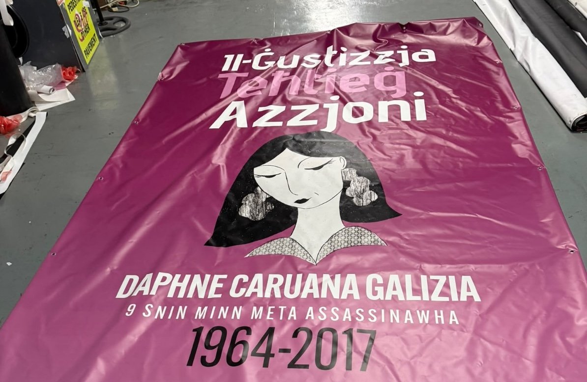 Sivil toplum örgütleri, Valletta Yerel Konseyi'nin Caruana Galizia afişlerine izin vermemesini eleştirdi
