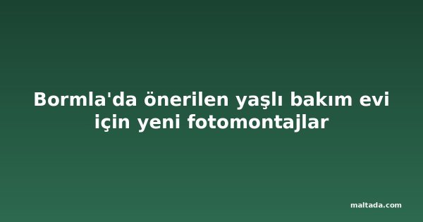 Bormla'da önerilen yaşlı bakım evi için yeni fotomontajlar