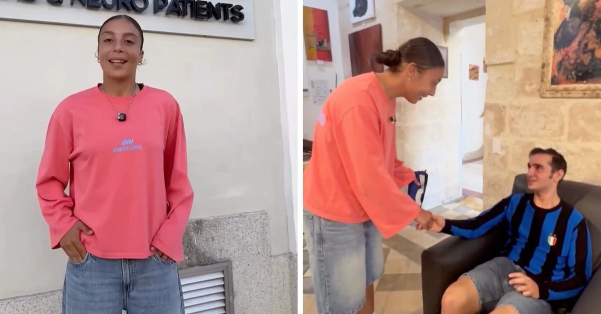 Maltalı futbolcu Haley Bugeja, Qormi'deki DAR Bjorn sakinini sürpriz ziyaretle sevindirdi