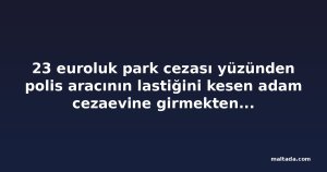 23 euroluk park cezası yüzünden polis aracının lastiğini kesen adam cezaevine girmekten kurtuldu