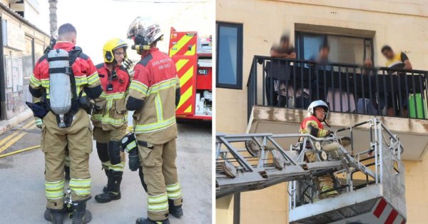Gozo'da apartman yangını: 4 kişi merdivenle tahliye edildi