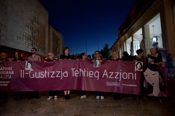 Daphne Caruana Galizia'nın ölümünün 9. yılında “Adalet eylem ister” yürüyüşü ve nöbet