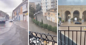 Malta'da şiddetli yağmur ve şimşek: Birçok bölgede sel