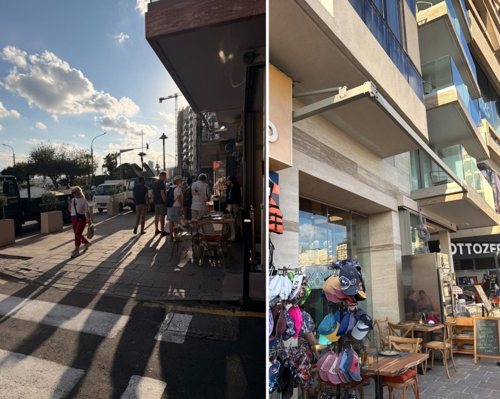 Sliema'daki Piccolo Padre restoranı önündeki yasa dışı yapı kaldırıldı