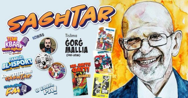 Malta'nın eğitim dergisi Sagħtar, merhum Profesör Ġorġ Mallia'yı kapağına taşıyarak andı