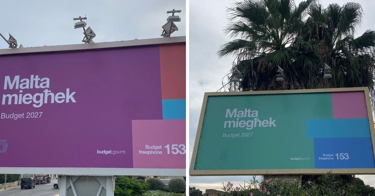 Yarınki bütçe öncesi Malta genelinde “Malta Miegħek” afişleri göründü
