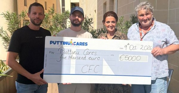 CFC'nin girişimiyle Malta'daki hayır kurumu Puttinu Cares için 5.000 euro toplandı