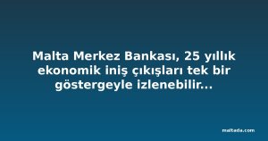 Malta Merkez Bankası, 25 yıllık ekonomik iniş çıkışları tek bir göstergeyle izlenebilir kıldı