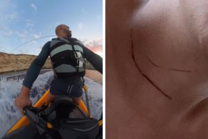 Dingli açıklarında denize gerili halat jet ski sürücülerini alarma geçirdi