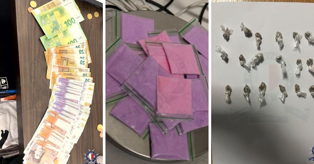 St Paul's Bay ve Marsa'da iki uyuşturucu operasyonu: yaklaşık 100 paket ele geçirildi, 3 gözaltı