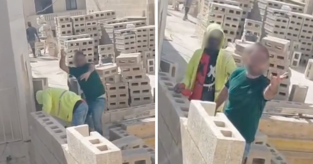 Swieqi'de bir inşaat işçisi, kavgayı kaydeden kadın sakine nesne fırlattı iddiası