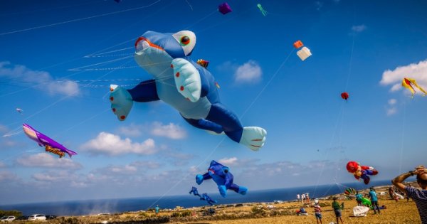 Gozo'da Gharb'ta hafta sonu Uluslararası Uçurtma ve Rüzgar Festivali