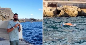 Neil Agius, Büyük Kuşatma yüzücüsünün tarihi Grand Harbour geçişini yeniden yaptı