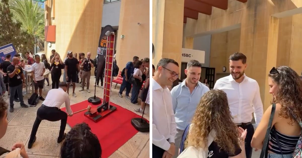 Milliyetçi Parti lideri Alex Borg, Malta Üniversitesi'ndeki oryantasyon haftasına konuk oldu